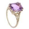 9ct Yellow Gold Amethyst Single Stone Ring
