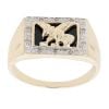 9ct Yellow Gold 0.10ct Diamond Eagle Signet Ring