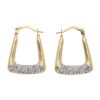 9ct Yellow Gold Crystal Handbag Earrings