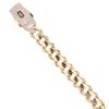 14ct Yellow Gold Monaco Curb Classic Cubic Zirconia Pave Lock Bracelet 8.5"