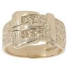 9ct Yellow Gold Patterned Buckle Ring