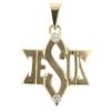 18ct Yellow Gold Jesus Star of David 0.15ct Diamond Pendant