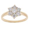 18ct Yellow Gold 1.00ct Diamond Cluster Ring