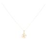 9ct Yellow, White And Rose Gold Loop Flower Pendant And Chain 18"