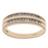 9ct Yellow Gold 0.25ct Brilliant Cut Diamond Two Row Ring