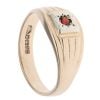9ct Yellow And White Gold Garnet Signet Ring