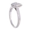 Platinum 0.75ct Diamond Pear Shaped Cluster Ring