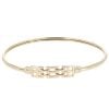 9ct Yellow Gold Square Fancy Hinged Bangle
