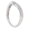 9ct White Gold 0.15ct Diamond Wishbone Ring