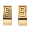 18ct Yellow Gold Patterned Clip Stud Earrings