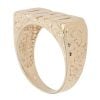 9ct Yellow Gold Filigree Patterned Dad Ring