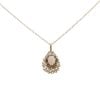 9ct Yellow Gold Smoky Quartz Pendant And Chain 20"