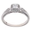 9ct White Gold 0.45ct Halo Solitaire Diamond Ring
