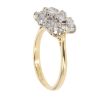 18ct Yellow Gold 1.00ct Baguette And Brilliant Cut Diamond Cluster Ring