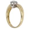 18ct Yellow Gold 0.80ct Brilliant Cut Diamond Two Stone Twist Ring