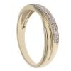 9ct Yellow Gold 0.10ct Diamond Crossover Ring