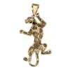 14ct Yellow Gold Green Gemstone Panther Pendant