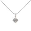 9ct White Gold 0.20ct Diamond Cluster Pendant and Chain 16"