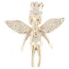 9ct Yellow Gold Cubic Zirconia Cherub Pendant