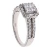 18ct White Gold 1.20ct Diamond Cluster Ring
