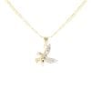 Children's 14ct Yellow And White Gold Eagle Pendant And Chain 18"