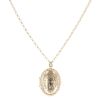 9ct Yellow Gold Oval Patterned Locket And Chain 20"