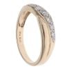 9ct Yellow Gold 0.25ct Brilliant Cut Diamond Crossover Ring