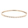 9ct Yellow Gold Cubic Zirconia Hinged Bangle