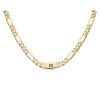 14ct Yellow Gold Monaco Classic Plain Lock Figaro Chain 20"
