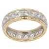 18ct Yellow and White Gold Cubic Zirconia Eternity Ring