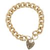 9ct Yellow Gold Heart Charm Bracelet 8"