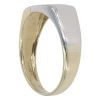 9ct Yellow And White Gold 0.01ct Diamond Signet Ring