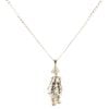 9ct Yellow Gold Multi-Gemstone Clown Pendant And Chain 30"