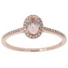 9ct Rose Gold 0.12ct Diamond and Yellow Gemstone Cluster Ring