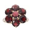 9ct Yellow Gold Garnet Cluster Ring
