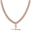 9ct Rose Gold Albert T-Bar and Chain 28"