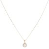 18ct Yellow Gold 0.10ct Diamond And Opal Cluster Pendant And Chain 16"