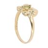 18ct Yellow Gold Peridot Butterfly Ring