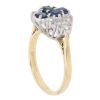 18ct Yellow Gold 0.40ct Diamond and Sapphire Fancy Cluster Ring