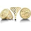 9ct Yellow Gold Full St George Insert Basket Ring