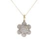 9ct Yellow Gold 0.50ct Diamond Flower Cluster Pendant And Chain 18"