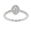 9ct White Gold Diamond Marquise Cluster Ring by Anya Belle