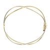 9ct Yellow And White Gold Hinged Crossover Bangle