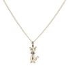 9ct Yellow Gold Multi-Gemstone Cat Pendant and Chain 24"