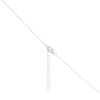 Silver Cubic Zirconia Moon Pendant And Chain 18"