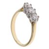 18ct Yellow Gold 0.90ct Brilliant Cut Diamond Trilogy Ring