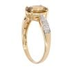 18ct Yellow Gold Peridot And 0.15ct Diamond Ring