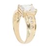 14ct Yellow Gold Single Stone Cubic Zirconia Ring