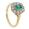 18ct Yellow Gold Emerald And Diamond Ring