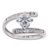 14ct White Gold Cubic Zirconia Single Stone Ring